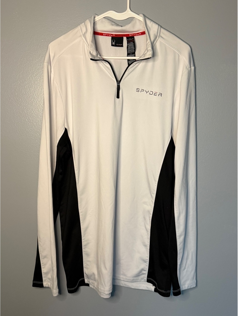 Spyder Men's White and Black ProW-B Active Sweatshirt XL